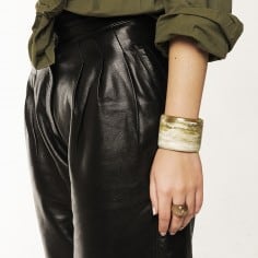 Bague jonc en corne claire... 2