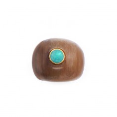 Bague en corne claire -...