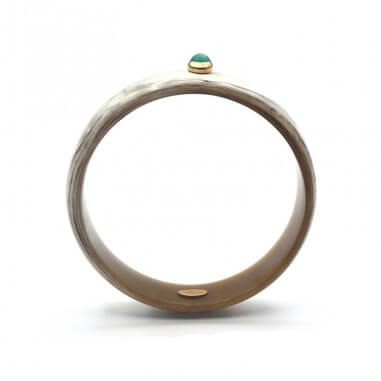 Horn Bracelet 15mm with gold plated...