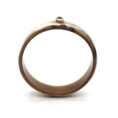 Jonc en corne claire 15mm serti...