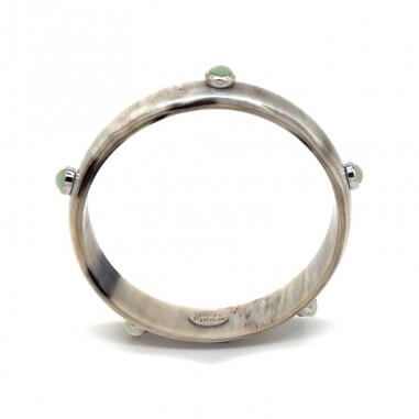 Bangle in clear horn 15mm set in...