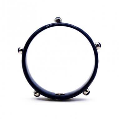 Jonc en corne foncée 15mm serti...