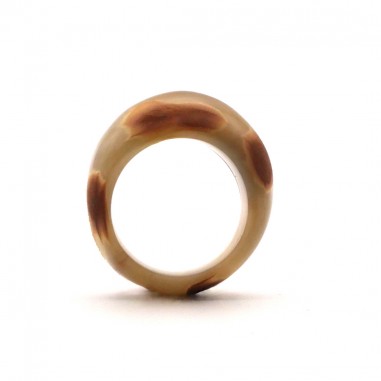 Horn “Jonc” ring "Terres inconnues"