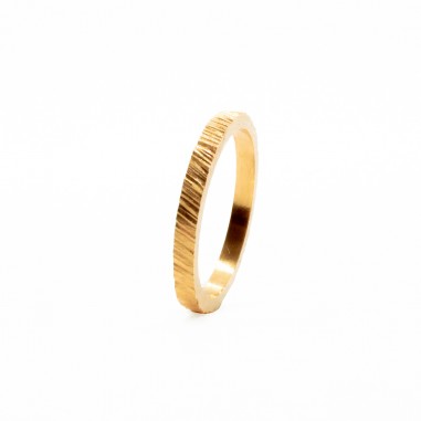 Wedding ring in 18K yellow gold...