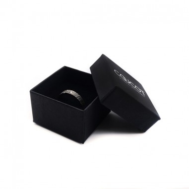 Men's white diamond wedding ring -...