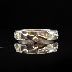 Two-tone wedding band with... 2