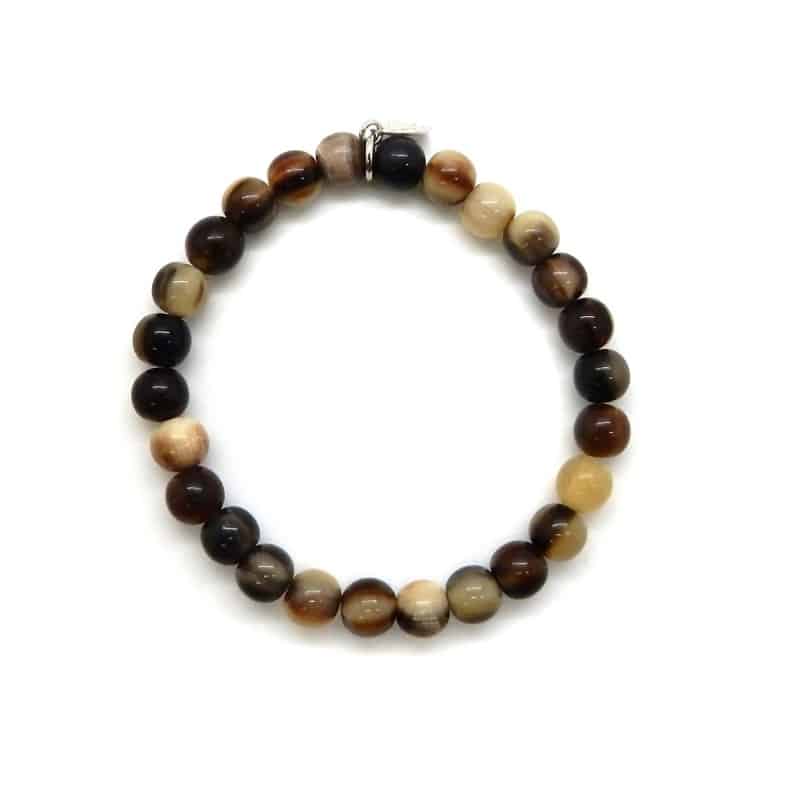 Shiny horn beads bracelet 6mm - Anders