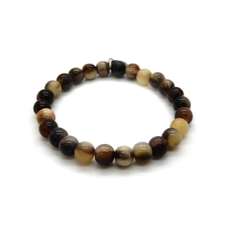 Shiny horn beads bracelet 6mm - Anders
