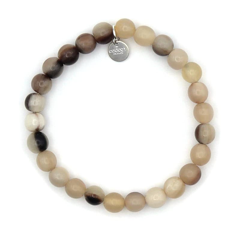 Shiny horn beads bracelet 6mm - Anders