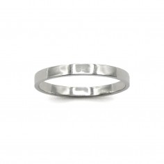 Photo sur fond blanc alliance ruban or blanc largeur 2mm vue de dessus.