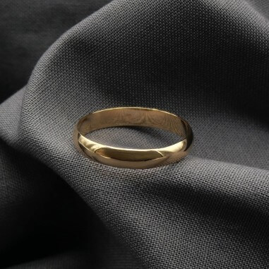 Wedding band in 18K yellow gold,...