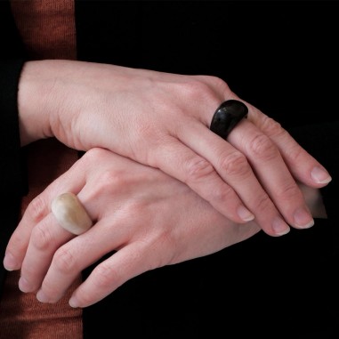 Bague  jonc en corne - S