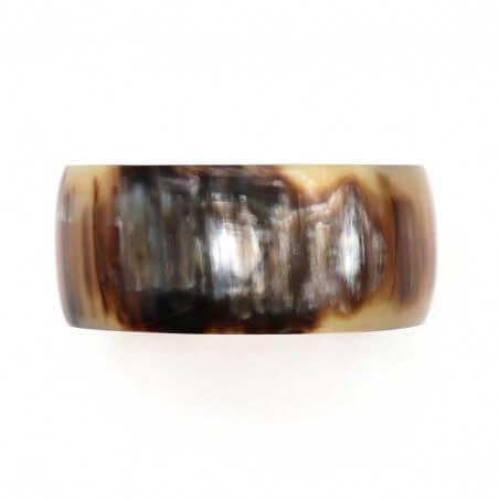 Photo sur fond blanc jonc en corne claire 30 mm vue de dessus.