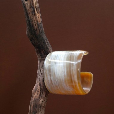 Photo mood sur branche de bois de la manchette en corne claire.