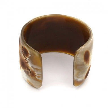 Wide horn cuff-bracelet "Terres...