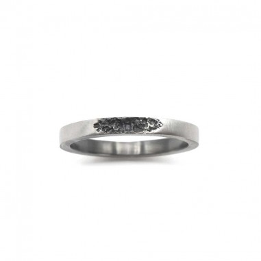 Original hematite wedding band -M