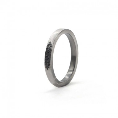 Original hematite wedding band -M