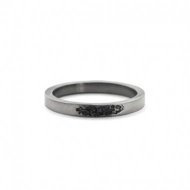 Original hematite wedding band -M