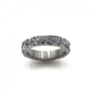 Photo sur fond blanc de l’alliance originale homme modèle raphia L vue de dessus.