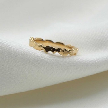 Modern women's wedding band - Hélios S