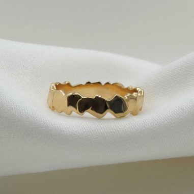 Modern women's wedding band - Hélios M