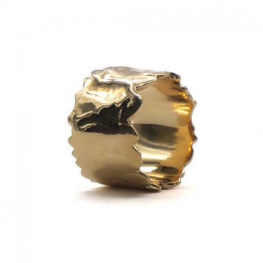 Wide gold ring - Helios XL