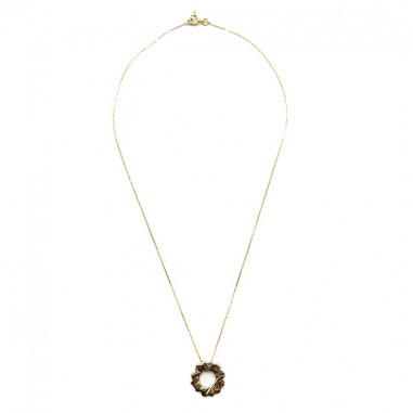 Gold sun necklace - M