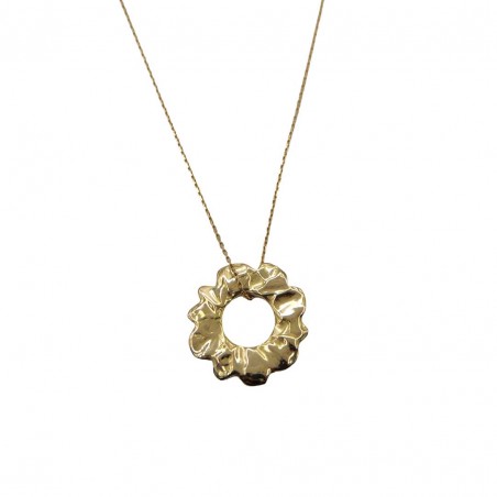 Zoom photo du pendentif soleil or.