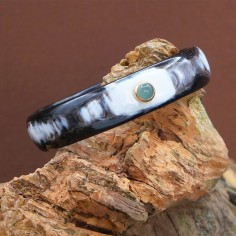 Jonc en corne foncée 15mm...