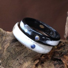 Bangle in clear horn 15mm...