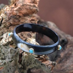 Jonc en corne foncée 15mm...