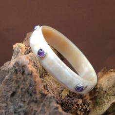 Jonc en corne claire 15mm...