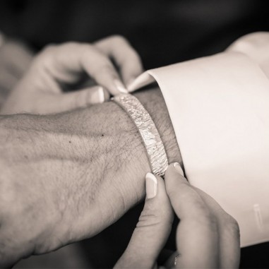 Men's Hyper-IO-L silver cuff-bracelet