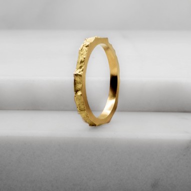 Wedding ring in 18K yellow gold A-76 M