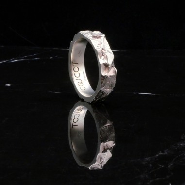 Men's wedding silver ring A-76-L