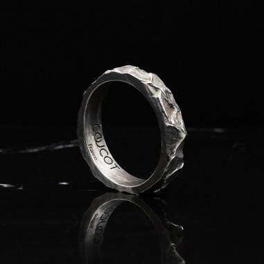 Men's wedding silver ring A-76-L