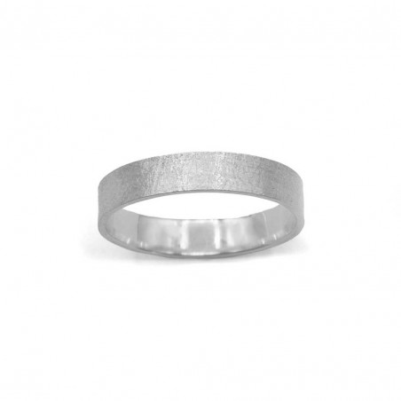 Photo sur fond blanc de l’alliance ruban Elya modèle L vue de dessus.