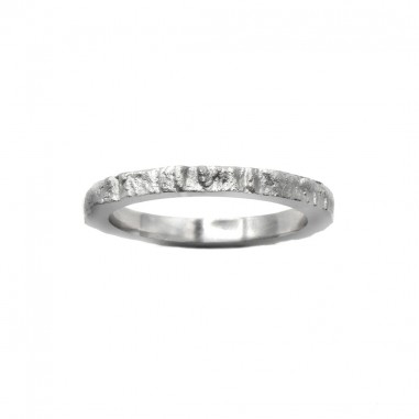 Photo sur fond blanc de l’alliance platine originale modèle Hypérion vue de dessus.