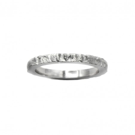 Photo sur fond blanc de l’alliance platine originale modèle Hypérion vue de dessus.