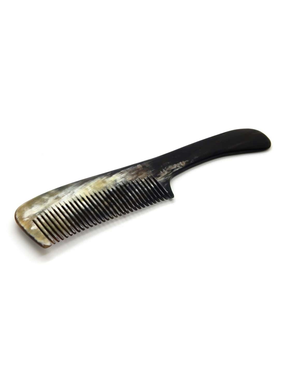 Peigne de poche/barbe en corne véritable (P4) - 12,5cm - Gentleman Barbier