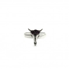copy of Silver buffalo skull ring