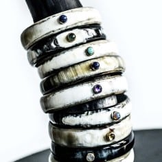 Bracelet dark horn 15mm set... 2