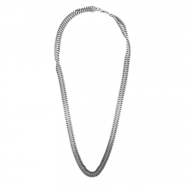 Collier double chaine - Titanium