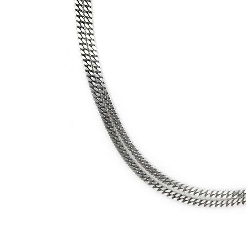 Double chain necklace - Titanium