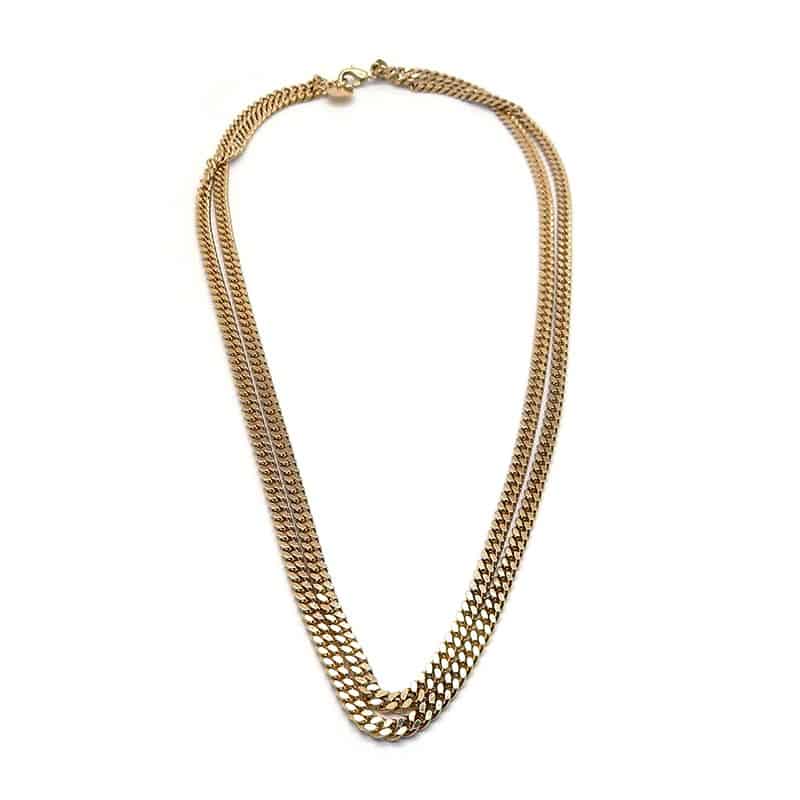 Collier double chaine - Titanium