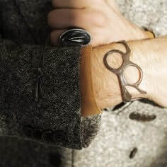 Bracelet ciseau en argent 2