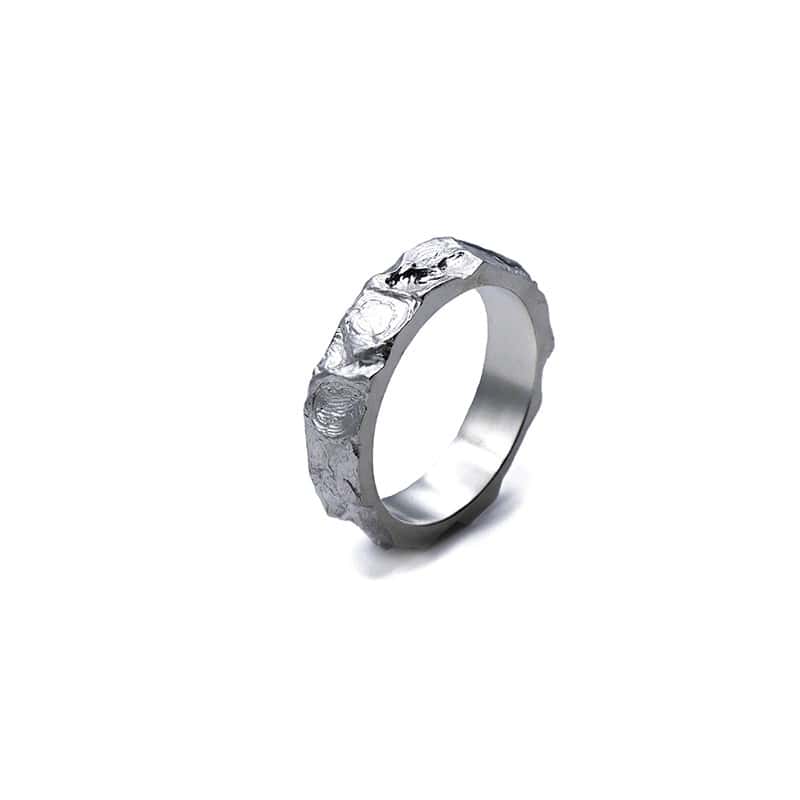 Men's wedding silver ring A-76-L