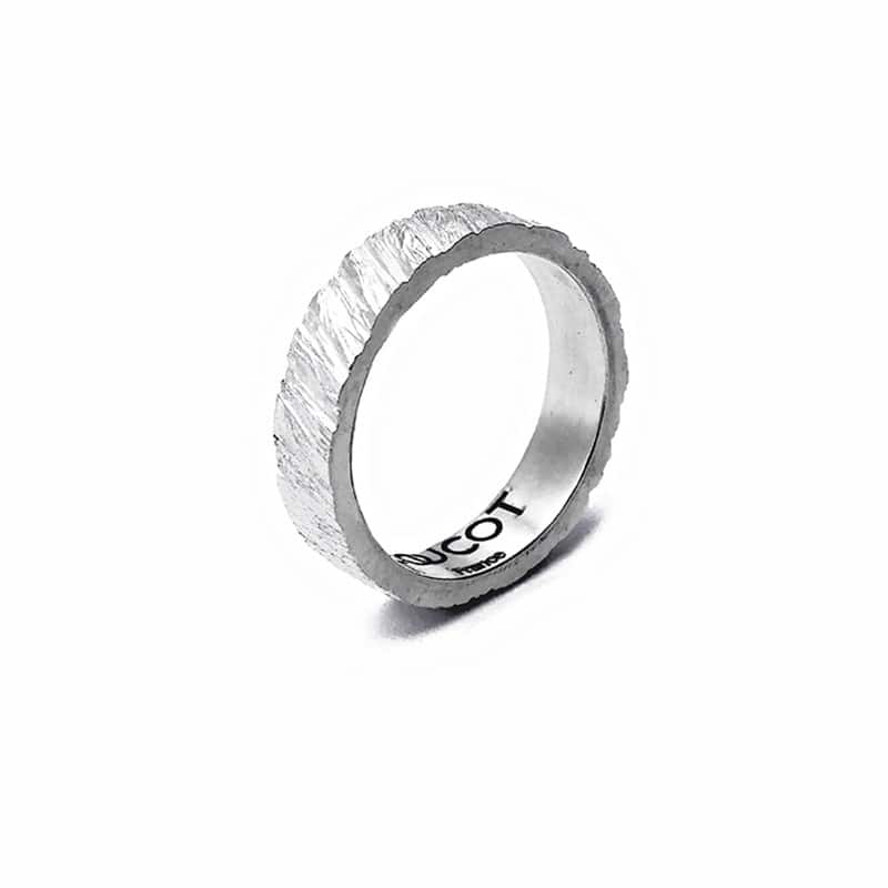 Alliance homme en argent - Tungstène L