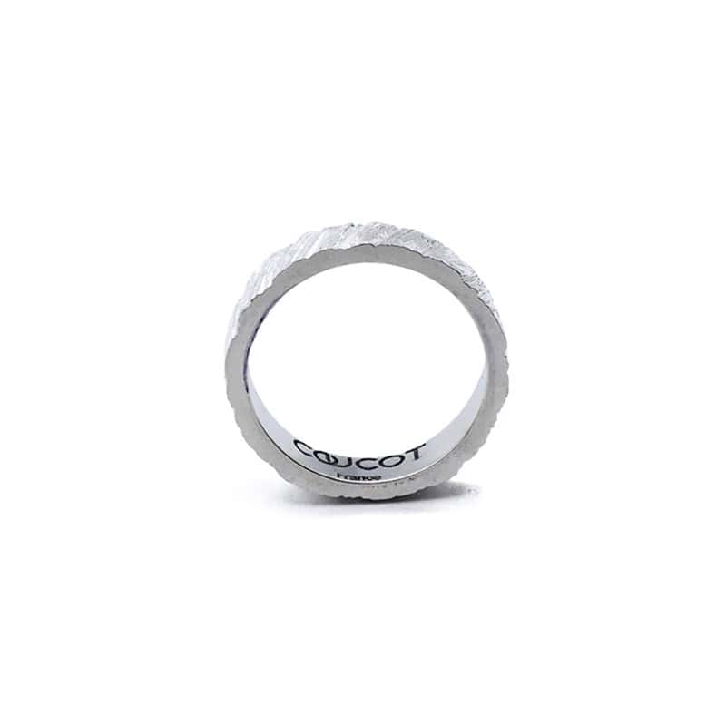 Alliance homme en argent - Tungstène L