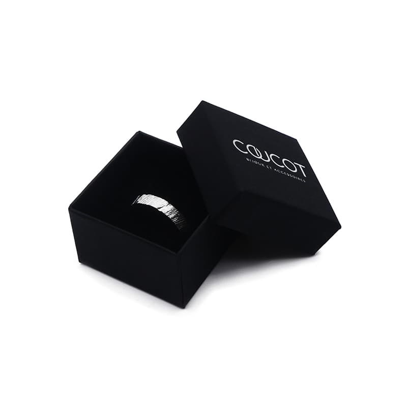 Alliance homme en argent - Tungstène L